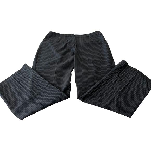 LE SUIT HIGH RISE, WIDE LEG, DRESS PANTS, WOMENS, 14, BLACK/GREY THIN PINSTRIPES - Picture 5 of 10